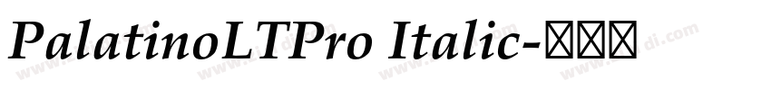 PalatinoLTPro Italic字体转换